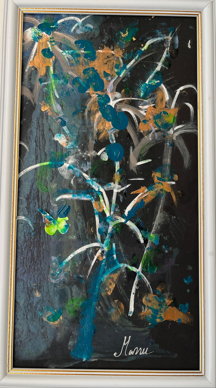 “Midnight Bloom” - Abstract Flowers